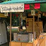 Der Mäusegaukler , das wahrscheinich schönste Mäuseroulette der Welt, eine Maus oder was auch immer zum Marktwochenende auf dem Mittelalterspektakel zu Pfullendorf gehört