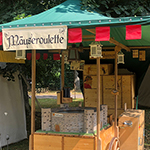 Der Mäusegaukler , das wahrscheinich schönste Mäuseroulette der Welt, eine Maus oder was auch immer zum Marktwochenende auf dem Mittelalterspektakel zu Pfullendorf gehört