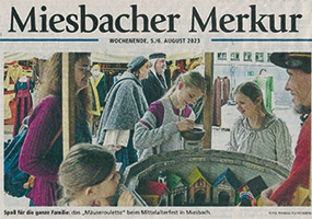  - Presseartikel, Zeitungsartikel, Markus der Mäusegaukler, Mäuseroulette, miesbach, waldecker, turniertage, merkur.