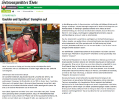 Presseartikel, Zeitungsartikel Mittelalterlicher Wintermarkt Mariatann Unterkirnach 2016, Markus der Mäusegaukler, Mäuseroulette