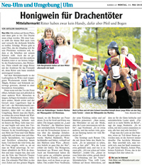 Presseartikel 7. Mittelaltermarkt in der Ludwigsvorfeste zu Neu Ulm 2015