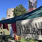 Das Mäuseroulette und die Hauptdarsteller waren auf dem MittelalterSpektakel rund um Schloss Hellenstein in Heidenheim, Schlossfestspiele, Maushausen, Mäusegaukler, Gauklermaus