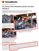  - Presseartikel, Zeitungsartikel, Markus der Mäusegaukler, Mäuseroulette, Nachbericht zum Museumsfest in Hergensweiler aus der Schwäbischen Zeitung.