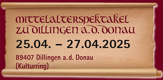 Bild mit dem Plakat für den Mittelaltemarkt Dillingen an der Donau