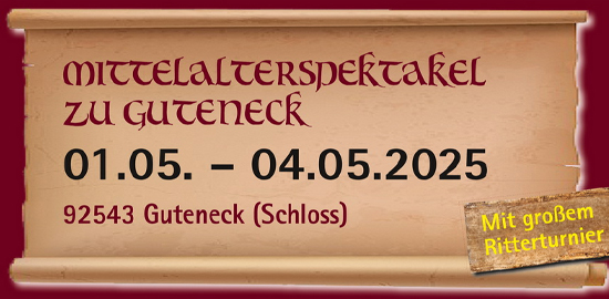 Plakat zum Mittelaltermarkt auf Schloss Guteneck