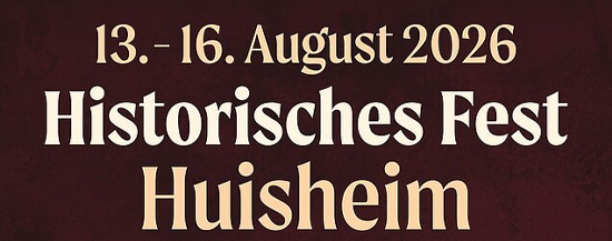 Plakatm Werbung für das historsiche Fest in Huisheim